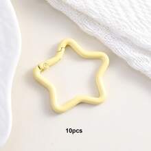 10pcs Hot-Selling Painted Gourd Alloy Carabiner Spring Quick Buckle DIY Keychain Backpack Clip Business Gift Jewelry Accessory - Alloy Star Carabiner - View 9