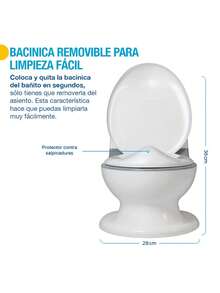 Shimy Potty Trainer For Kids With Realistic Flushing Sound - White - View 4