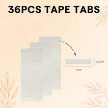 Double Sided Replacement Tape, White, 0.8cm*4cm 36PCS Double Sided No-Residue Tape For Weft Extensions, Strong Waterproof Hold For Daily Use, Seamless Install - A - View 2