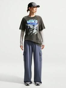 Nike Women's AS W NSW PHNX CARGO PANTS Knit Sports Long Pants IW1199-491 - Dusty Blue - View 5