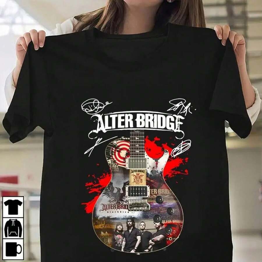 Alter Bridge Size S 5XL Cotton 's Short Sleeve KN329 T Shirt - 黑色 - 查看 1