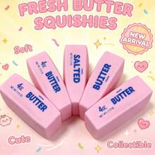 1pc,Squishy Fidget Squeeze Toy, Butter StickShaped Slow Rebound Soft TPR Toy, CrunchyASMR Sound Decompression Toy,Stress-Relief Sensory Toy, Anxiety Relief DeskDecor Gift For Teens & Adults - Multicolor - View 3