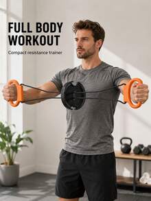 Flywheel Resistance Trainer, Provides Damping Sensation During Pulling And Retracting, Compact And Portable, Foldable For Storage, Unisex, Suitable For Home, Outdoor, Yoga And Gym Use - Multicolor - View 10