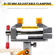 2pcs Mini Table Vise Set: Durable And Stable Suction Cup Design, 360° Rotation, Compact Desktop Clamp, With Precision Adjustment Knob, Ergonomic Design - Multicolour - View 7
