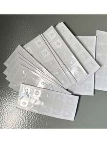 100/200/500/1000 Pcs Self-Adhesive Binder Hanging Tab Stickers With Round Hole - Loose-Leaf Storage Tags For DIY Notebook, Journal, And Photo Card Paper Organization, Binder Tabs,Back To Cshool - Clear - View 11