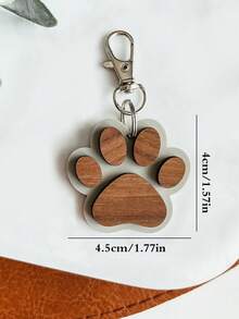1 buah Gantungan Kunci Jejak Kaki Hewan Peliharaan Kreatif, Gantungan Kunci Nama Kustom, Gantungan Kunci Kenangan Hewan Peliharaan, Desain Anjing dan Kucing Lucu, Gantungan Kunci Portabel untuk Pemilik Hewan Peliharaan - MultiWarna - View 2