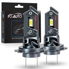 TOAUTO 2pcs H7 LED Headlight Bulbs CANBUS H4 H11 HB3 9005 HB4 9006 1:1 Halogen Size Plug And Play Car LED Fog Lights 160W 80000LM 12V-24V - A - View 1