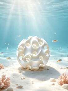 彎曲穿孔球形水族躲避屋,光滑材質適用於魚類與蝦類,多通道洞穴結構,小型魚蝦繁殖庇護所,創意魚缸裝飾 - 歡樂水族 - 查看 3