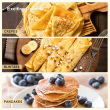 Yabano Crepe Maker Machine, Compact Pancake Griddle Precise Temperature Control, Nonstick 12" Electric Griddle, Batter Spreader For Eggs, Pancakes, Omelets And Quesadillas, Includes Spatula, Spreader - Black - View 6