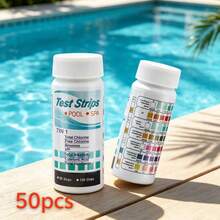 50/100pcs Multi-Function Pool Water Quality Test Strips, Rapid Detection Of PH, Chlorine, Bromine, Portable Disposable Test Strips For Home SPA, Hot Springs, Commercial Water Parks, Pool Water Quality Maintenance - A - View 9