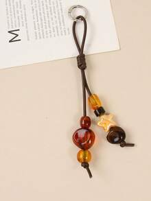 1pc Minimalist Vintage Beaded Keychain Bag Charm,Handbag Charms - Multicolor - View 4