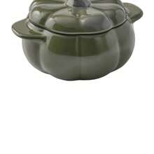 Green Figural Pumpkin Stoneware Cocotte With Lid, 3-Pack - View 8