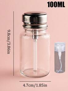 200ml 長方形翻蓋瓶，指甲油卸除瓶，可重複填充瓶，壓力式指甲油卸除，卸妝液，酒精 - 彩色 - 查看 10