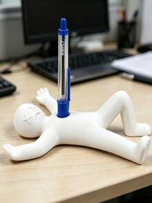 Giá đỡ bút hình người que sáng tạo - Đồ sắp xếp bàn làm việc độc đáo cho văn phòng và gia đình, phù hợp với nhiều loại bút, quà tặng văn phòng phẩm vui nhộn cho bạn bè và đồng nghiệp, vật dụng thiết yếu tựu trường - Nhiều màu - Xem 7