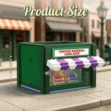 418PCS Retro Architecture Baseball Card Store Building Set,Small Particle Building Blocks,Stree View Construction Toys MOC Bricks Mini Shop Model Assembly Toys,Store Decorative Items,Gifts Set(BAG Package) - Multicolor - View 3