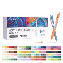 Clickable Acrylic Painting Journal Pen Gift Set, 36-144 Colors Multiple Specifications Fluorescent Pens, High Precision Stainless Steel 0.7mm Nib, Smooth Ink Flow, Layerable With Strong 3D Effect, Suitable For Glass, Paper, Wooden Boards, Water Cups And Multiple Materials, Back To School Essential - Multicolor - View 14