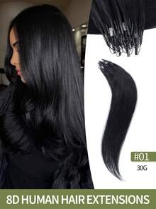 Ekstensi Rambut I Tip, Ekstensi Rambut Manusia Warna 1b Hitam Alami Lurus, Rambut Manusia Asli, Ekstensi Keratin I Tip, Ekstensi Rambut Manusia I Tip Tak Terlihat, Aksesoris Festival Konser, Perlengkapan Liburan Musim Panas - S1 - View 1