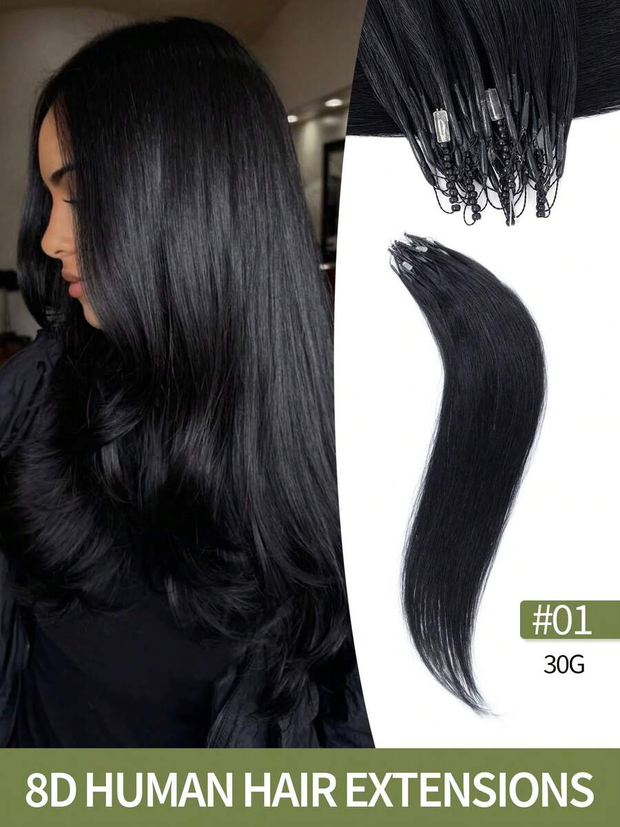 Ekstensi Rambut I Tip, Ekstensi Rambut Manusia Warna 1b Hitam Alami Lurus, Rambut Manusia Asli, Ekstensi Keratin I Tip, Ekstensi Rambut Manusia I Tip Tak Terlihat, Aksesoris Festival Konser, Perlengkapan Liburan Musim Panas - S1 - View 1