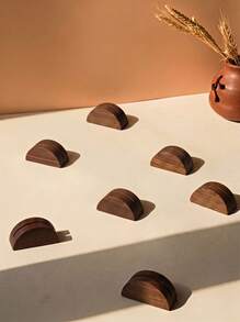 Cirelle Wooden Table Number Holders, Wedding Table Number Holders, Semi-Circular Wooden Table Card Holders, Suitable For Offices, Photos, Menus, Banquets, Parties, Restaurants, Retail Stores, And Event Decorations - Multicolor - View 2