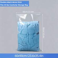 5件大號透明收納袋，適用於被褥衣物，0.1-0.14mm厚，防水防潮可重複使用搬家包裝袋 - 查看 18