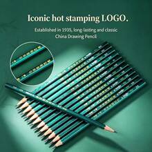 Premium HB Wooden Pencil, 0.3mm Lead, Hexagonal Green Barrel, Suitable For Drawing And Sketching - Essential Office Supplies - A - View 2