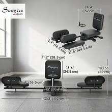 SOOZIER Split Machine, 180° Adjustable Leg Stretcher Machine With Handwheel, Heavy Duty Leg Stretching Equipment For Flexibility, Home Gym Fitness, Yoga And Dance, Black - Black - View 8