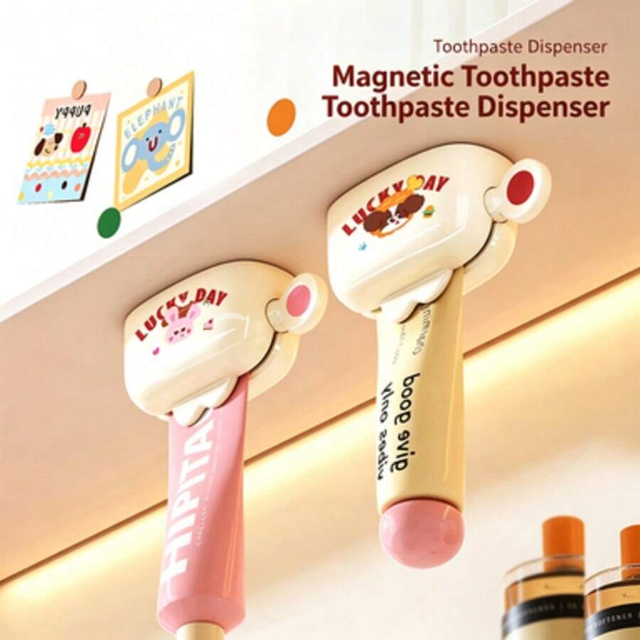 磁吸式牙膏擠壓器 壁掛式牙膏收納架 壁掛式洗面乳收納架 牙膏儲物架 牙膏分發器 - A - 查看 1