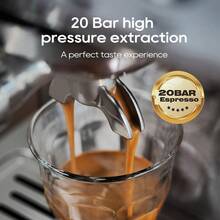 HiBREW H10A Semi-Automatic Espresso Machine , Adjustable Temperature And Cup Volume, 58mm Commercial-Grade Portafilter, 1.6L Large Capacity Removable Water Tank, OPV+NTC Dual Temperature Control Protection, Cold Brew And Hot Extraction Dual Modes - 查看 6