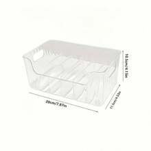 1pc Transparent Plastic Seasoning Storage Box With Adjustable Dividers - Multi-Functional Kitchen Storage Box, Suitable For Seasonings, Snacks And Small Items - Suitable For Countertop Use, Detachable Divided Seasoning Rack, Large Capacity Suitable For Refrigerator, Cabinet And Living Room Countertop Storage, Kitchen And Outdoor Camping Seasoning Storage Box - Multicolor - View 10
