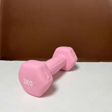1pc Rubber Coated Matte Hex Dumbbell For Women Home Fitness - Multicolor - View 10