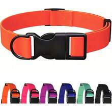 Collar de perro de PVC impermeable, hebilla de liberación rápida, collar de goma fácil de limpiar para perros pequeños/medianos/grandes - Color aleatorio - Ver 1