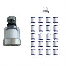 Faucet Filter, Transparent Visible Body 360° Rotatable Faucet Water Purifier, Universal Interface Detachable Filter Cartridge, Easy Installation Pre-Filter Faucet Accessory, Filter Impurities Bathroom Faucet Filter Adapter, Visualized Filter Cartridge Status For Direct Observation Of Consumable Wear, Anti-Splash Water Outlet Design, Convenient Filter Cartridge Replacement, Compatible With Most Regular Faucet Threaded Interfaces - Multicolor - View 11