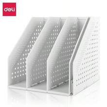 Foldable Plastic Desktop Magazine Rack 4-Slot File Storage Box Vertical File Organizer For Office Home School Document Storage Back To School - Multicolor - View 10
