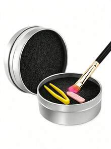 1pc Reusable Makeup Brush Cleaner Box, Quick Cleaning Makeup Tools. Suitable For Christmas Decoration, Holiday Gifts, Dates, Outings, Travel. It Is Convenient To Carry And Store, With Exquisite Packaging, Making It An Excellent Item For New Year, Parties And Balls. Please Use The Dry Cleaning Box Before Wetting The Brush, Otherwise It Will Affect The Subsequent Cleaning Effect. - Multicolor - View 6
