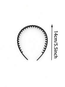 1/8pcs Women's Wavy Plastic Hair Headband, Serrated Non-Slip Comb Teeth Hairband, Fashion Hair Accessory - Multicolor - View 3