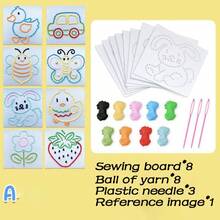 Perlengkapan Menjahit untuk Pemula 20 Buah (Termasuk Jarum Plastik, Benang, Papan Jahit, dan Paket Bahan Felt) - Set Edukatif untuk Mengembangkan Keterampilan Motorik Halus, Cocok untuk Kerajinan DIY, Hadiah Gaya Montessori untuk Remaja, Dewasa, dan Keluarga - A - View 2