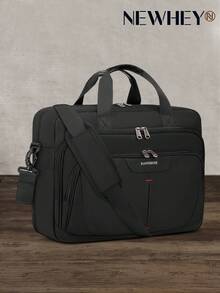 NEWHEY 17.3 Inch Laptop Bag Expandable Briefcase Men's Large Capacity Waterproof Computer Bag Suitable For Work, Office, Travel - Black - View 9