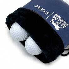 1PC Drawstring Golf Storage Bag, Faux‑PU Portable Pouch With Metal Hook, For Golf Balls Tees Markers, Golf Accessories - Multicolor - View 7