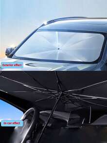 1pc Large Car Sunshade, Protects Car Interior From Summer Sunlight, Car Sunshade Accessory - A - View 4