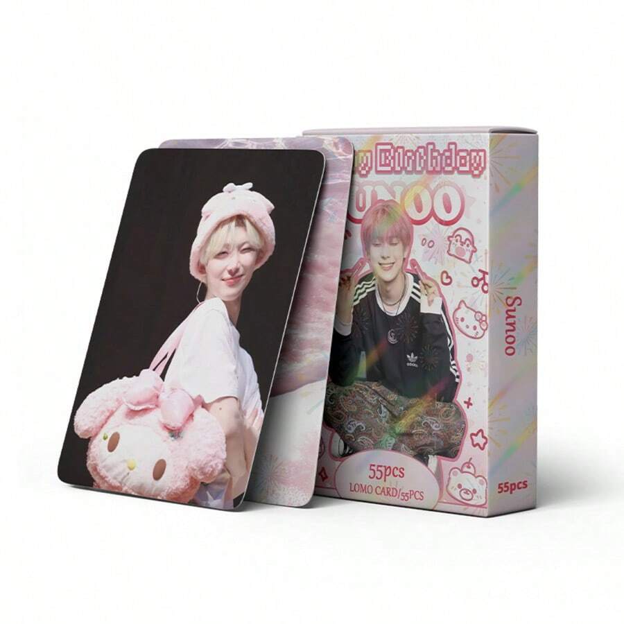 55pcs E-Group Kim Sun-Woo Personal Photo Cards KPOP Star Merchandise LOMO Small Cards