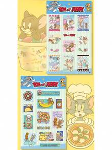 Warner Bros 1pc Genuine 'Tom And Jerry' Foil-Stamped Frosted Sticker Cartoon Waterproof Toy Stickers, PVC Material,For Guitar Phone Water Mug Decor Decal,Perfect Birthday Gift - Party Gift - Holiday Gift - Back To School Gift(Random Style) - Multicolor - View 8
