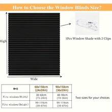 6pcs Cordless Pleated Window Shades – Light Filtering & Room Darkening, Easy-Clip Installation, Smooth Polyester Fabric, Modern Minimalist Design, Wipe-Clean Surface, Ideal For Bedroom, Living Room Or Office – Available In White, Gray, Black, Blue, B - Black-6 Pcs - View 5