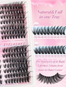 FQBFQB 252pcs Cluster Lashes, Eyelash Clusters Ultra-Natural Look And Thin And Ultra-Soft Fake Eyelashes And Ultra-Light, Anime Lashes, Reusable, False Eyelashes For Beginners For Daily Life And Dates And Parties And Music Festivals And - View 2