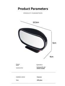 1件通用型360°可旋轉廣角後視鏡，通用安裝，減少盲區，易於安裝，輔助倒車與停車 - B - 查看 6