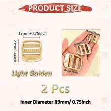 SinHo Zinc Alloy Ladder Lock Buckles Non-Slip Webbing Strap Adjusters Rustproof Metal Slide Premium Buckles For Backpack Gear Repair - Multicolor - View 18