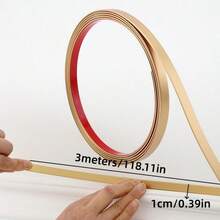 銀色長條鏡面牆貼，自黏式腰線裝飾條，免鑽孔簡易安裝，適用於時尚裝飾客廳臥室天花板框架電視背景牆縫隙填充 - 長條 - 查看 2