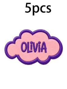 Custom Cloud Name Patch, Cute Personalized Badge For Bags, Jackets And Hats, Customized Text Label, Customizable Fashion Accessory Gift For Friends, Birthday, Halloween, Thanksgiving And Christmas, Embroidery Hook And Loop - Style C - View 11