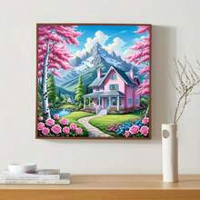 DIY 5D Diamond Painting Kit - Full Drill Round Diamonds, House Pattern, Home Decor Acrylic Craft Set, Frameless Gift Creative Diamond Painting Set - No Frame - View 4