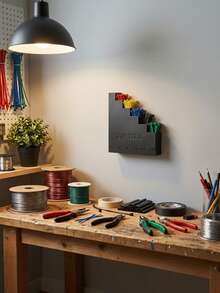 Cable Tie Storage Rack, Multi-Functional Storage Rack, Wall-Mounted Heavy-Duty Hook-Style Cable Tie Fixing Rack, Multi-Layer Durable Hanging Rack, Used For Garage Workshop Tool Organization And Storage Wall-Mounted Tool Rack, Cable Tie Storage Rack, Multi-Layer Metal Hook-Style, Workshop Multi-Functional Organizer, Home Essential, Back To School Essential, Birthday Gift, Father's Gift, Great Gift For DIY Enthusiasts - Multicolor - View 7