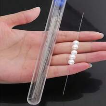 10/100pcs Beaded Needles With Tube, For Handmade Jewelry Sewing Tool Daily Use Needles - Beading Supplies & Jewelry Making - View 2